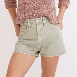 MWL Sage-Green Momjean SHORT SHORTS